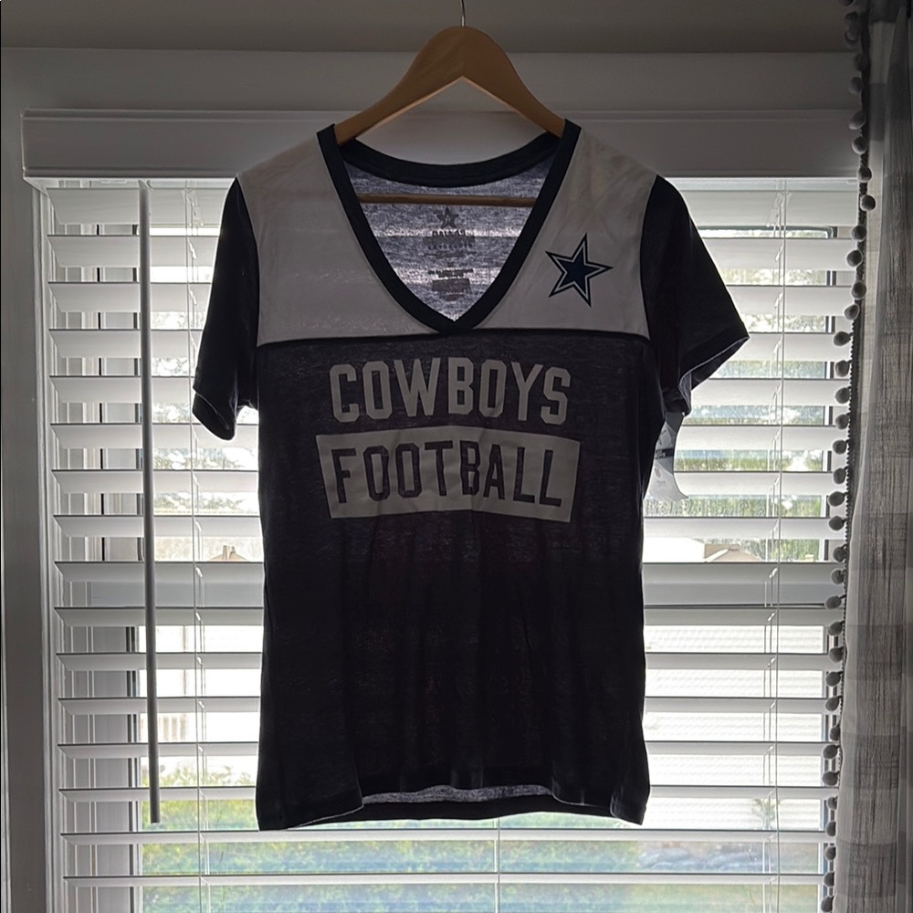 Cowboys Football Women’s Shirt -  Navy and White